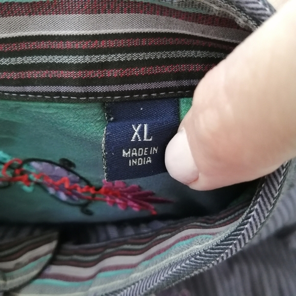 Robert Graham Men's Embroidered Purple Button Up Classic Fit XL - Picture 13 of 17